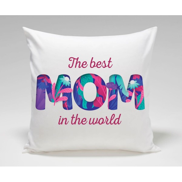 The Best MOM in the world Mothers Day Plush Decorative Cushion